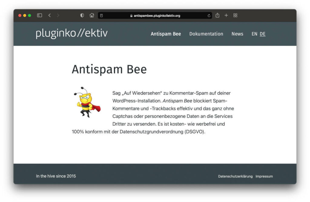 Antispam Bee Kommentar Plugin für WordPress