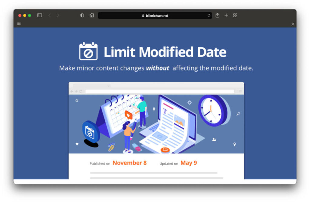 Limit Modified Date Addon