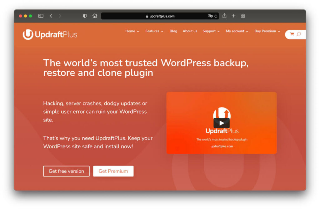 UpdraftPlus is a secure and simple backup plugin for WordPress