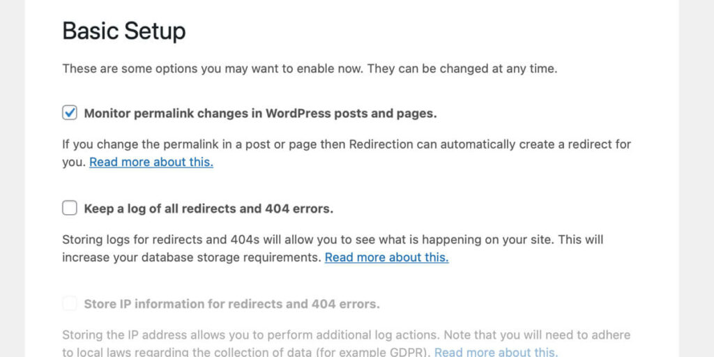 Automatically detect 404 errors with Redirection WordPress plugin