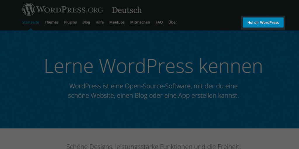 WordPress vor der Installation runterladen