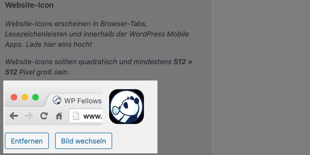 WordPress Icon ändern