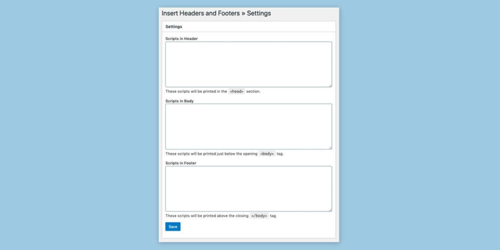 Use the headers and footers plugin to insert the GA tracking code