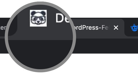 WordPress favicon example