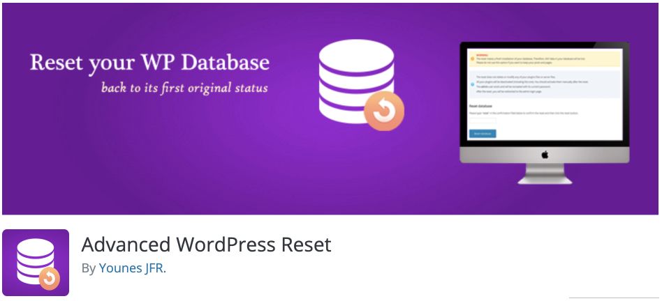 Easily reset WordPress database