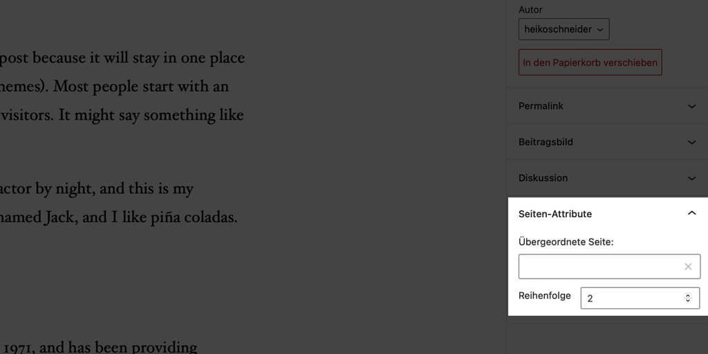 You can also set the page order in the editor via the page attributes