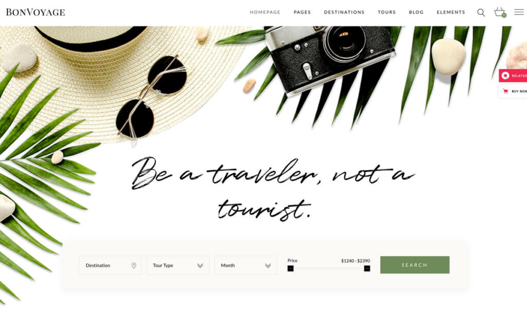 BonVoyage traveler theme