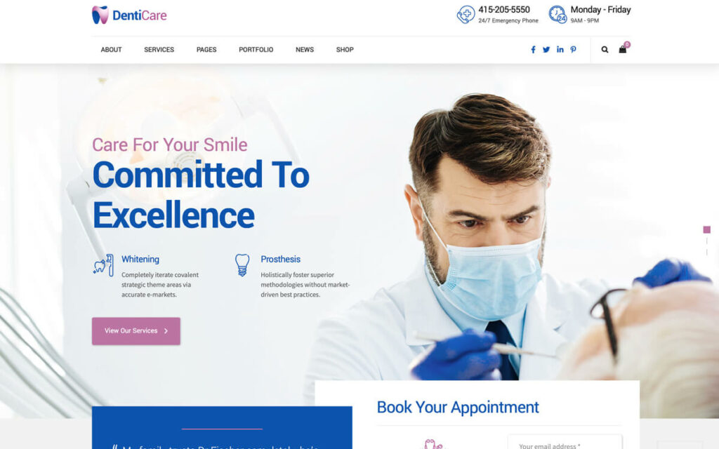 DentiCare WordPress theme