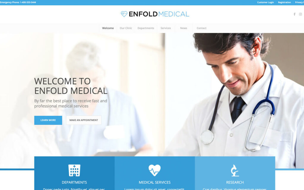 Enfold Medical Theme