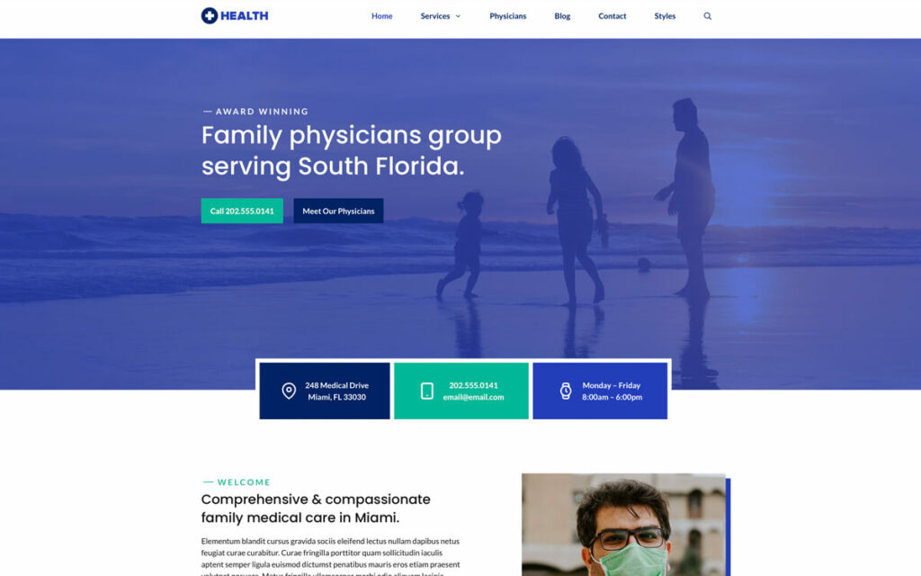 GeneratePress is the best WordPress theme for dentists and dental clinics