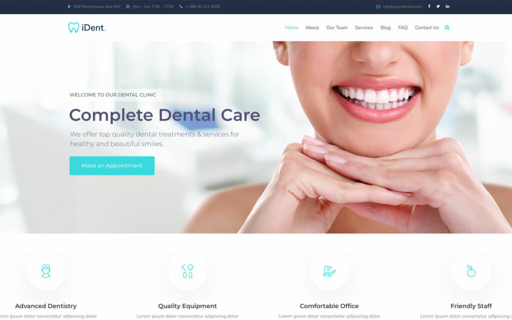 iDent Theme for dental practice